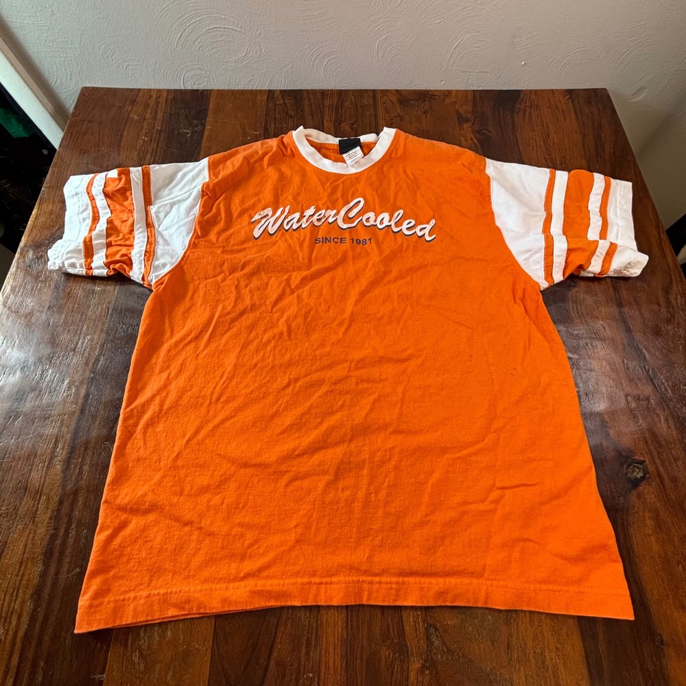KTM Hard Equipment WaterCooled Since 1981 Mens Orange Graphic T-Shirt Large L